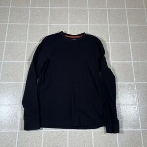 Vintage Y2K Urban Pipeline Thermal Shirt Men's M Black Fitted Long Sleeve